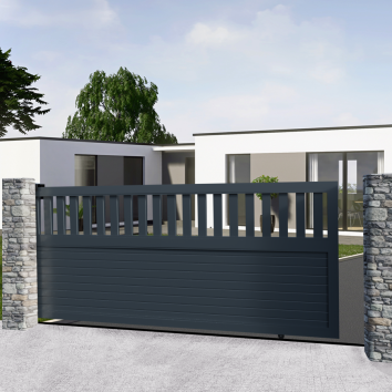 Portail coulissant semi...