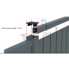 Brise-vue alu occultant - palissade 140cm