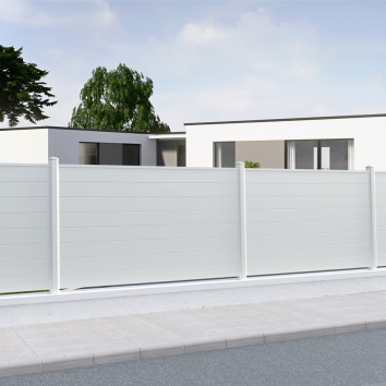 Clôture PVC plein blanc