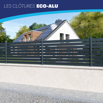 Clôture aluminium persienne en kit sur mesure